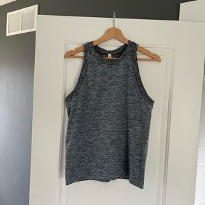 Athleta blue gray space dye racerback ribbed renew tank top